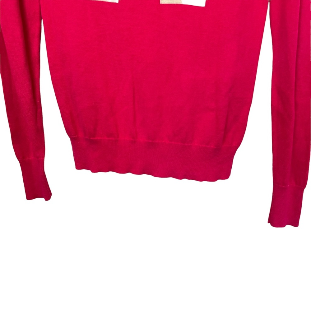 Halogen Collegiate Crew Neck Monogram Sweater - image 6